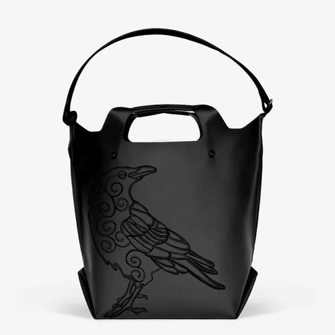 Durable 17 Inch Industrial Vinyl Utility Tote – Adjustable Strap – Handmade LastBag Raven | Made in USA eqpd  LastBags 64.00 17" Shoulder / Black