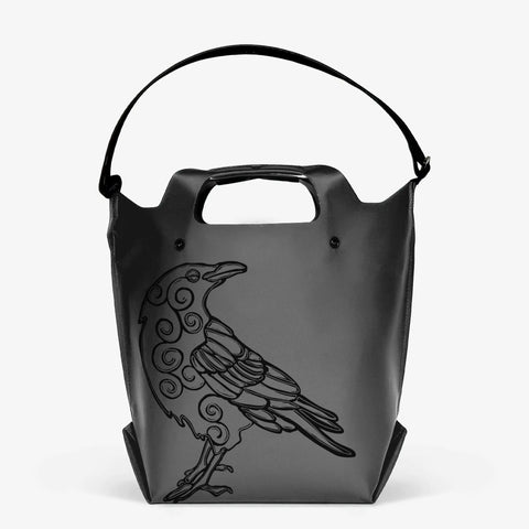 Durable 17 Inch Industrial Vinyl Utility Tote – Adjustable Strap – Handmade LastBag Raven | Made in USA eqpd  LastBags
