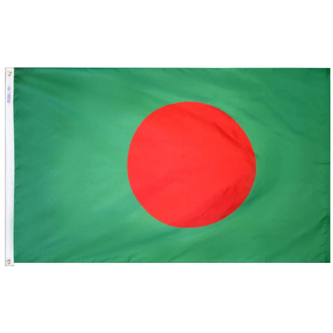 Durable 200 Denier Nylon Bangladesh Flag – Outdoor UV-Resistant Print | Made in USA Assembly Freedom Flag and Pole 