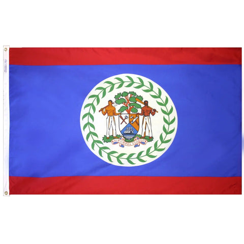 Durable 200 Denier Nylon Belize Flag – UV-Resistant Outdoor Display | Made in USA with SolarGuard Dye Protection Freedom Flag and Pole 