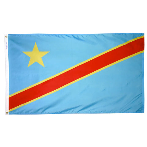 Durable 200 Denier Nylon Congo Democratic Republic Flag – UV-Resistant Outdoor Banner | Made in USA Freedom Flag and Pole 
