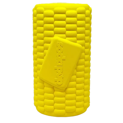 Durable Corn on the Cob Rubber Dog Treat Dispenser Toy – Power Chewer Safe | Made in USA SodaPup  Rubber Dog Toys