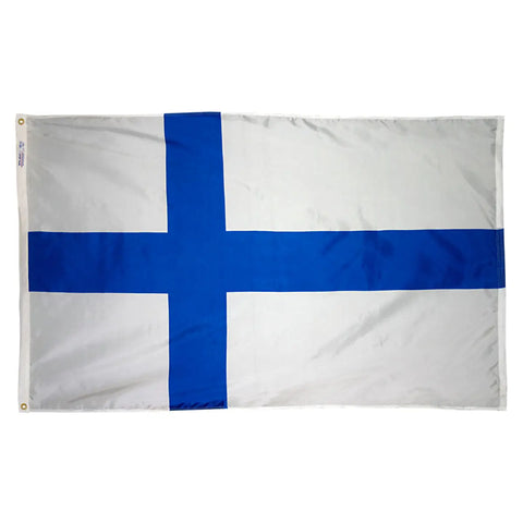 Durable Finland Flag – UV-Resistant Outdoor Nylon Fabric | Made in USA with SolarGuard Freedom Flag and Pole 