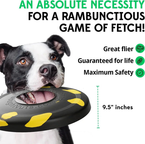 Durable Flynut Dog Fetch Toy – 9.5 Inch Ring for Medium Chewers | Made in USA Goughnuts 