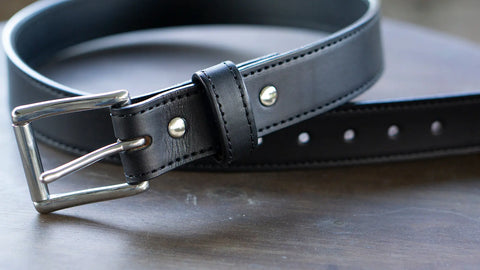 Durable Full-Grain English Bridle Leather Belt 28-50 Inch – Everyday Wear Adjustable | Made in USA Auburn Leathercrafters  item