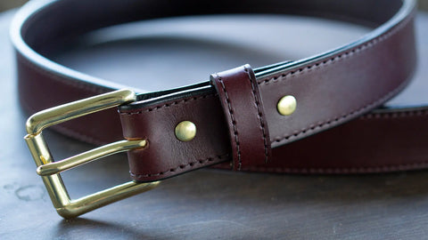 Durable Full-Grain English Bridle Leather Belt 28-50 Inch – Everyday Wear Adjustable | Made in USA Auburn Leathercrafters  item