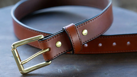 Durable Full-Grain English Bridle Leather Belt 28-50 Inch – Everyday Wear Adjustable | Made in USA Auburn Leathercrafters  item