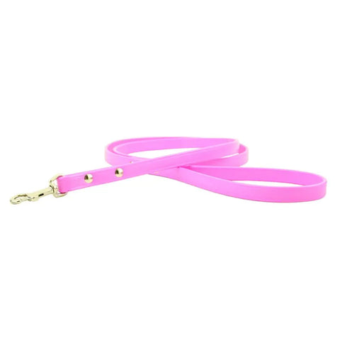 Durable Full Grain Leather Dog Leash 1/2 Inch X 48 or 72 Inch – Pink and Blue | Made in USA Auburn Leathercrafters  item
