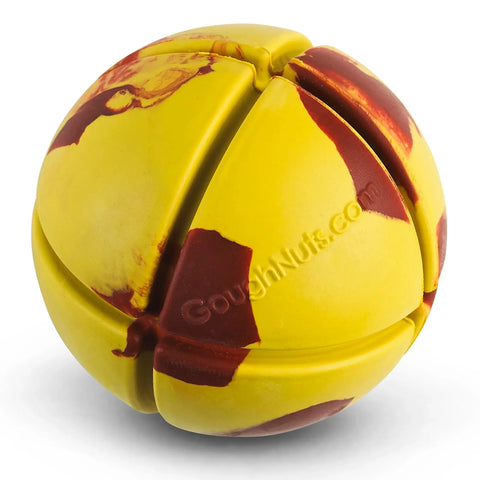 Durable Interactive Dog Toy Ball 3 Inch – Medium Chewers | Made in USA Goughnuts 