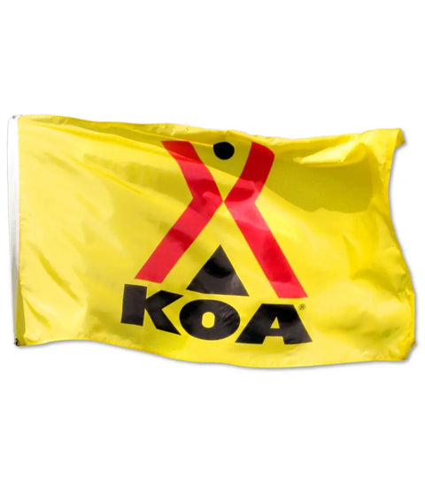Durable KOA Outdoor Nylon Flag – 200 Denier Camping Flag | Made in USA Quality & Design Freedom Flag and Pole 
