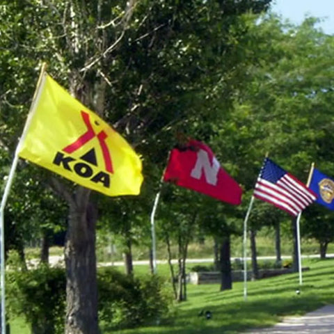 Durable KOA Outdoor Nylon Flag – 200 Denier Camping Flag | Made in USA Quality & Design Freedom Flag and Pole 