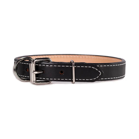 Durable Leather Dog Collar for Large Breeds – Double Layer Full Grain Bridle Leather | Made in USA Auburn Leathercrafters  item