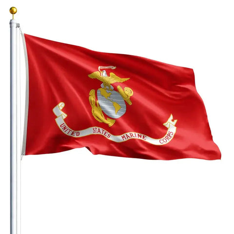 Durable Marine Corps Flag 3x5 Ft – SolarGuard™ Printed Nylon – Made in USA | Freedom Flag & Pole Freedom Flag and Pole 