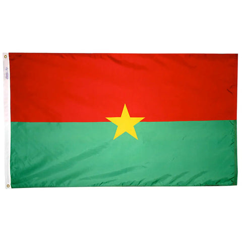 Durable Nylon Burkina Faso Outdoor Flag – 200 Denier Weather-Resistant Fabric | Made in USA Freedom Flag and Pole 