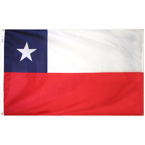 Durable Nylon Outdoor Chile Flag – 200 Denier Fabric with UV-Resistant SolarGuard Dyes | Made in USA Freedom Flag and Pole 