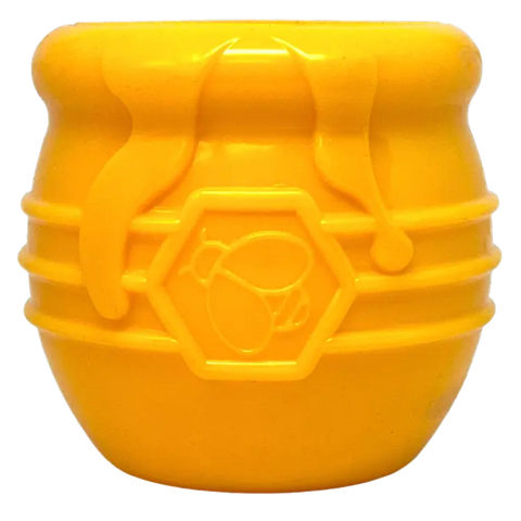 Durable PUP-X Rubber Treat Dispenser Toy – Honey Pot Design | Made in USA SodaPup  Rubber Dog Toys