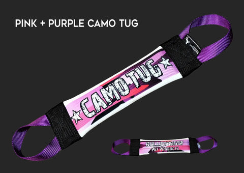 Durable Pink Purple Camo Fire Hose Dog Tug Toy – Heavy Duty Training Tug | Made in USA Bulletproof Pet Products Inc  TUGS