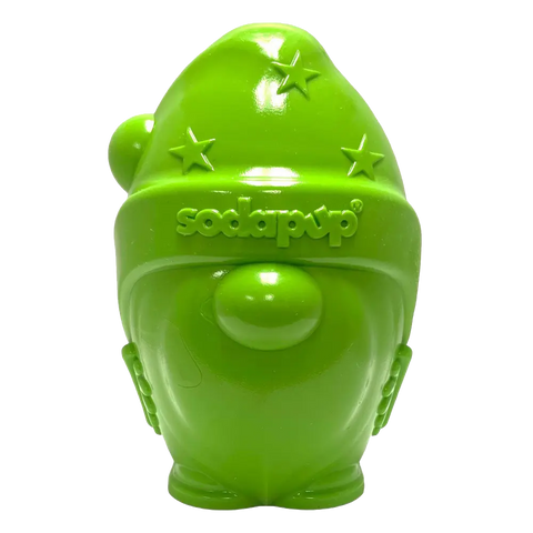Durable Rubber Dog Treat Dispenser Toy – Gnome PUP-X Chew Toy | Made in USA SodaPup  Rubber Dog Toys