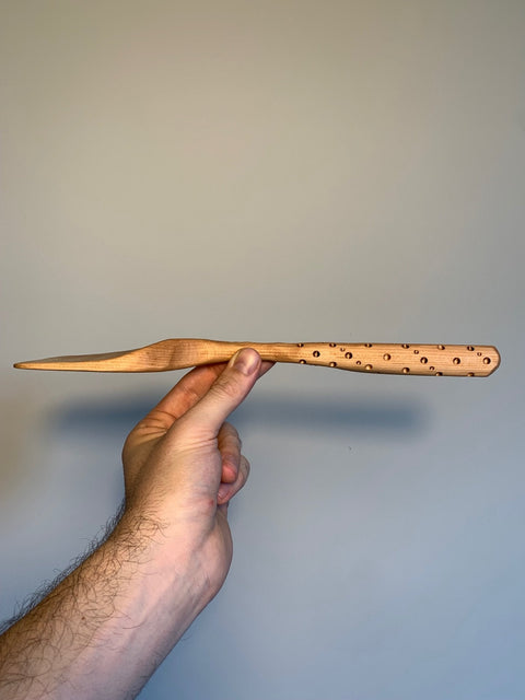 Handmade Wooden Spatula With Dimpled Grip – Ergonomic Kitchen Tool | Made in USA Shop Cat Woodworks  item