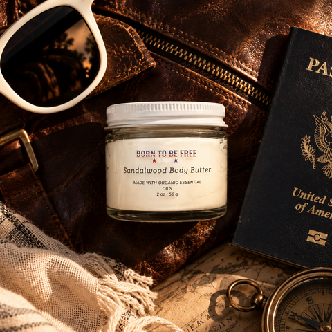 Sandalwood Body Butter Moisturizer – Nourishing Tallow Cream with Essential Oils 4 oz | Made in USA Born to be Free  Moisturizer
