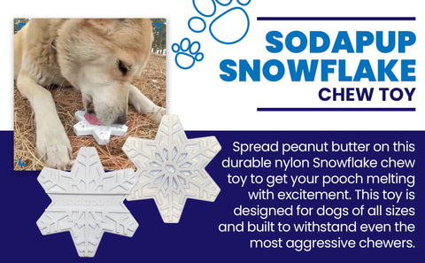 Snowflake Nylon Dog Chew Toy – Durable Interactive Chewer | Made in USA SodaPup  Nylon Dog Toys