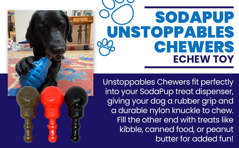 Unstoppables Durable Nylon Chew Knuckles – 3 Pack for SodaPup Treat Dispensers | Made in USA SodaPup  Nylon Dog Toys