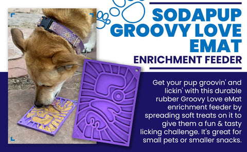 Groovy Love Patterned Lick Mat – Small Size Pet Enrichment Toy | Made in USA SodaPup  EMAT