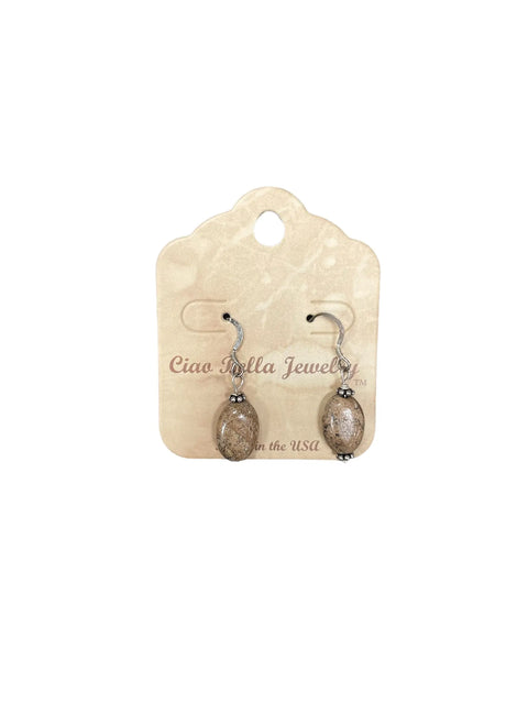 Earthy Elegance: Bronzite Gemstone Earrings on Sterling Silver Hooks Michelle Marie Boutique  Earrings
