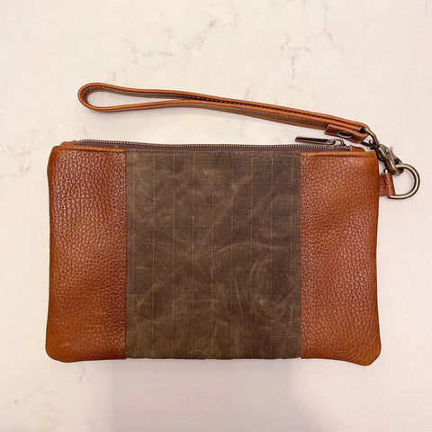 Eastport Women's Leather and Waxed Canvas Clutch – Handmade in Maine | Made in USA Rogue Industries  Handbags, Wallets & Cases