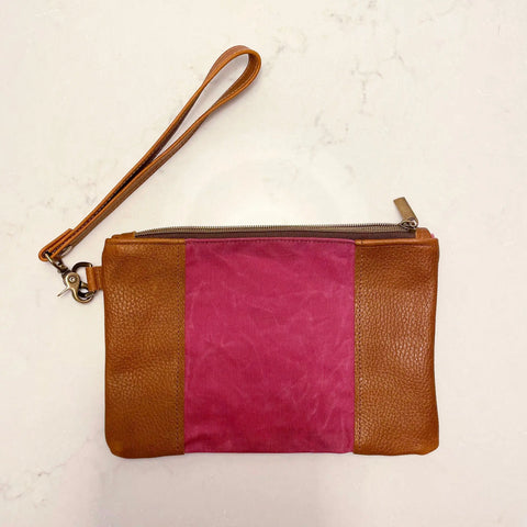Eastport Women's Leather and Waxed Canvas Clutch – Handmade in Maine | Made in USA Rogue Industries  Handbags, Wallets & Cases