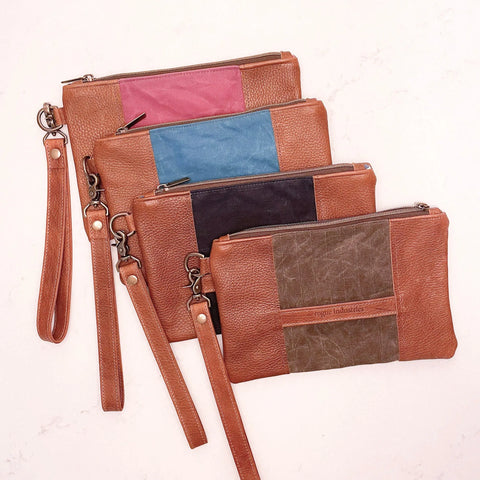 Eastport Women's Leather and Waxed Canvas Clutch – Handmade in Maine | Made in USA Rogue Industries  Handbags, Wallets & Cases