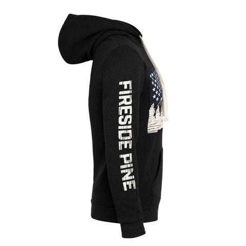 Eco-Friendly Dogwood Hoodie - Organic Cotton Recycled Polyester | Made in USA Fireside Pine  Hoodie