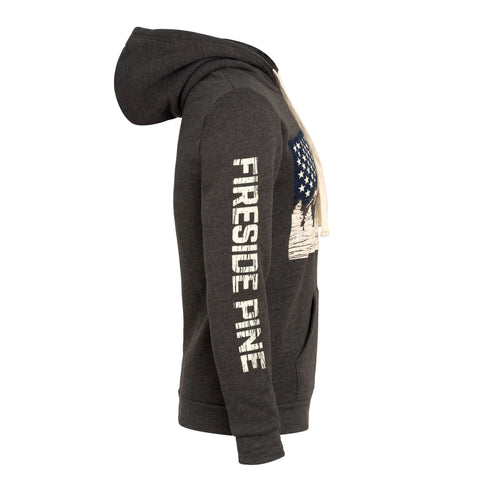 Eco-Friendly Dogwood Hoodie - Organic Cotton Recycled Polyester | Made in USA Fireside Pine  Hoodie