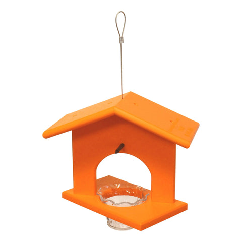 Eco-Friendly Hanging Oriole Bird Feeder with Jelly Dish and Orange Pegs 10 Inch – Amish Crafted | Made in USA Amish Toy Box  Bird Feeder
