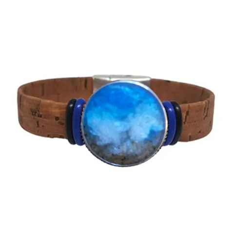 Eco-Friendly Ocean Wave Cork Bracelet for Men and Women – Sustainable Beach Jewelry | Made in USA Michelle Marie Boutique 