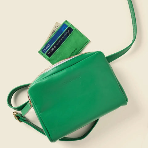 Eco Leather Fanny Pack 7.5 Inch – Bright Green Casual Bag | Handmade in USA CASUPO  Handbags