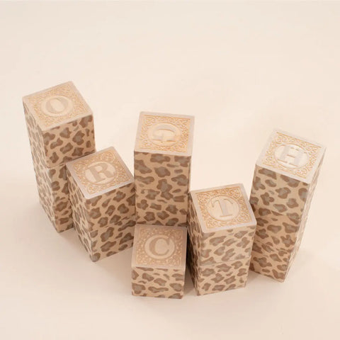 Educational 14-Piece Wooden Alphabet Blocks with Uppercase Letters and Animal Print – Uncle Goose | Made in USA Uncle Goose  Classic Goose