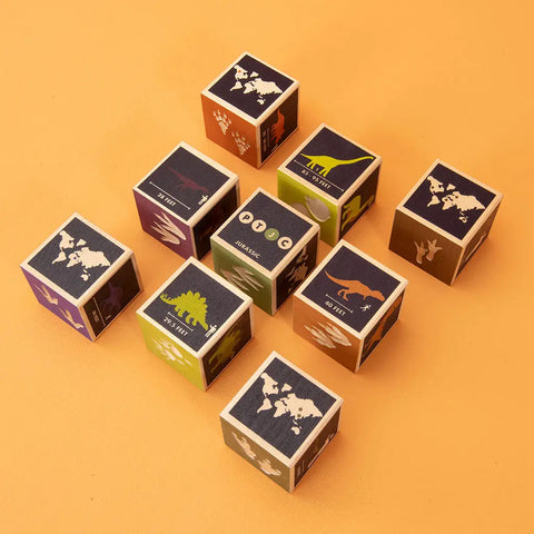 Educational Dinosaur Wooden Blocks Set – 1.75 Inch Cubes – Uncle Goose | Made in USA Science Toy Uncle Goose  Discovery