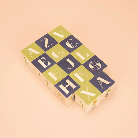 Educational Flower Wooden Blocks Set – 14 Pieces 1.75 Inch Cubes – Reading Toy | Made in USA Uncle Goose  Sentiments