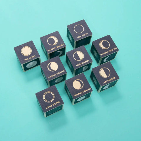 Educational Moon Phase Wooden Blocks Set – 1.75 Inch Cubes – Uncle Goose | Made in USA Toys for Toddlers and Kids Ages 2+ Uncle Goose  Discovery