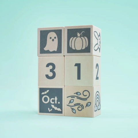 Educational Perpetual Wooden Block Calendar for Kids – Uncle Goose 7-Piece Set | Made in USA with Sustainable Basswood Uncle Goose  Grow