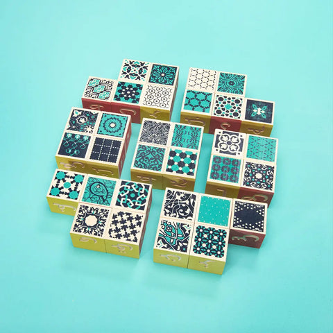 Educational Persian Language Wooden Blocks - 1.75 Inch Basswood Cubes - Uncle Goose | Made in USA Uncle Goose  Languages