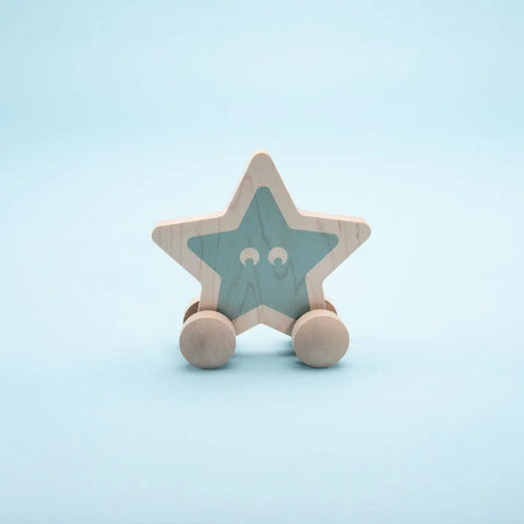 Educational Star Shaped Wooden Push Toy for Toddlers – 4.5 x 4.5 Inches – Uncle Goose | Made in USA Uncle Goose  Rollers
