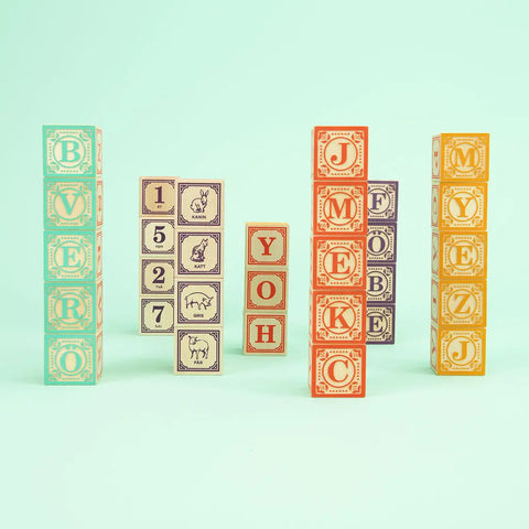 Educational Swedish Alphabet Blocks for Toddlers – 1.75 Inch Cubes | Made in USA Uncle Goose  Languages
