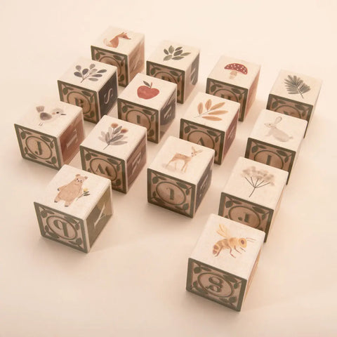 Educational Watercolor Wooden Alphabet Blocks for Toddlers – 14 Pieces, 1.75 Inch – Uncle Goose | Made in USA Uncle Goose  Sentiments