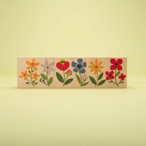Educational Wooden Environments Garden Blocks Set – 6 Pieces 3x1.75 Inch – Sustainable Basswood Toys | Made in USA Uncle Goose  Environments