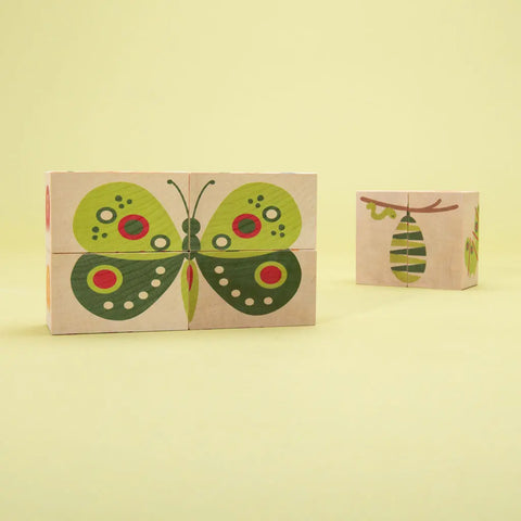 Educational Wooden Environments Garden Blocks Set – 6 Pieces 3x1.75 Inch – Sustainable Basswood Toys | Made in USA Uncle Goose  Environments