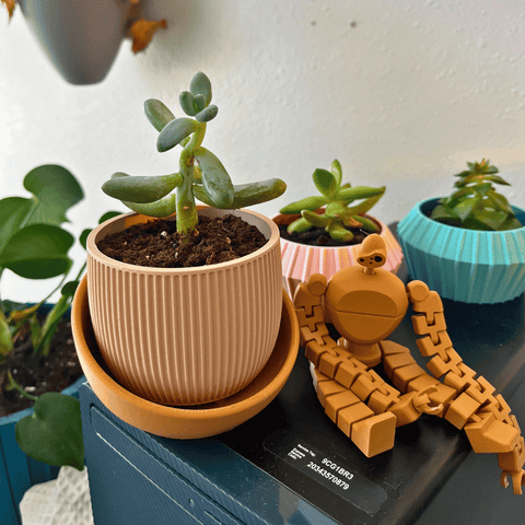 Eero Indoor Planter With Drip Tray – Modern Eco-Friendly Potting Solution | 3 Sizes | Made in USA Chatelet Manufacturing 