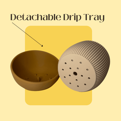 Eero Indoor Planter With Drip Tray – Modern Eco-Friendly Potting Solution | 3 Sizes | Made in USA Chatelet Manufacturing 