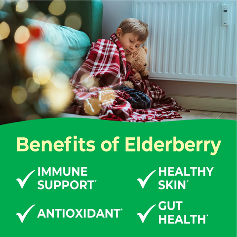 Elderberry Immune Support Chewable Vitamins for Kids – Vitamin C and Zinc Blend – 120 Count | Made in USA VitaWorks  Chewable